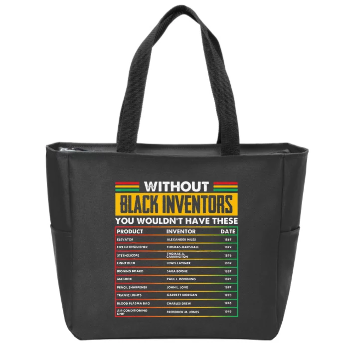 History Of Forgotten Black Inventors Black History Month Zip Tote Bag