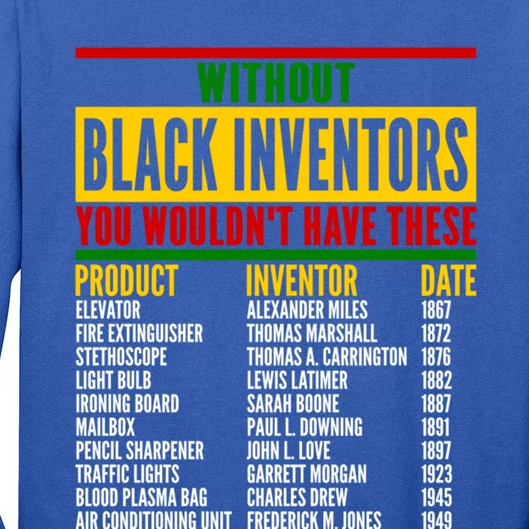 History Of Forgotten Black Inventors Black History Month Gift Long Sleeve Shirt