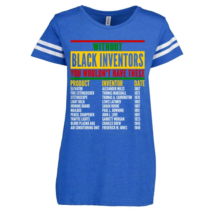 History Of Forgotten Black Inventors Black History Month Gift Enza Ladies Jersey Football T-Shirt