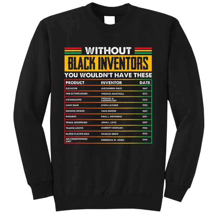 History Of Forgotten Black Inventors Black History Month Tall Sweatshirt