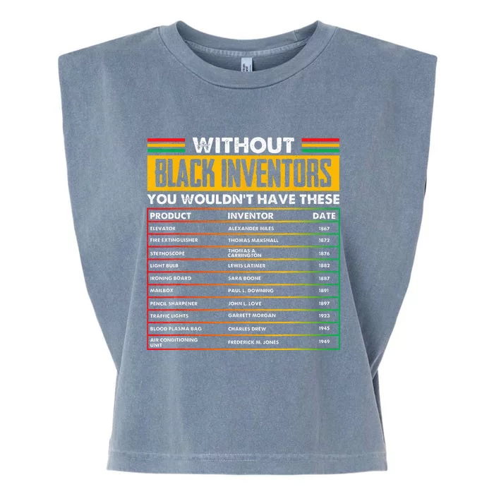 History Of Forgotten Black Inventors Black History Month Garment-Dyed Women's Muscle Tee