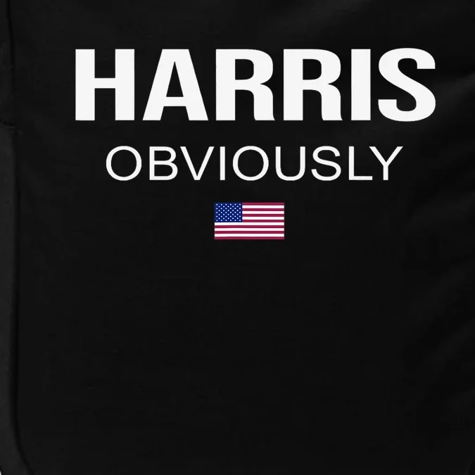 Harris Obviously For President 2024 Kamala American Flag Impact Tech Backpack