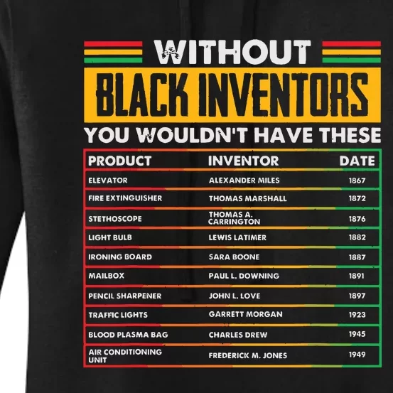 History Of Forgotten Black Inventors Black History Month Women's Pullover Hoodie