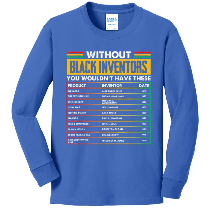 History Of Forgotten Black Inventors BHM Kids Long Sleeve Shirt