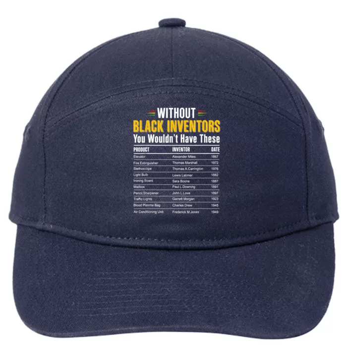 History Of Forgotten Black Inventors Black History Month 7-Panel Snapback Hat