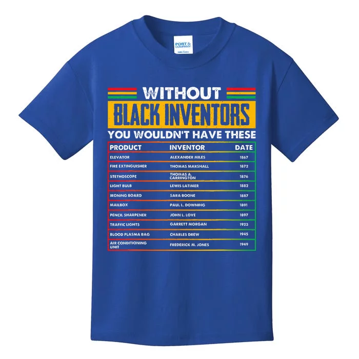 History Of Forgotten Black Inventors Black History Month Kids T-Shirt