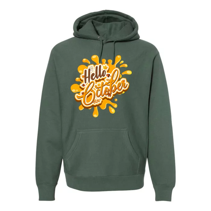 Hello October Fun Fall Premium Hoodie