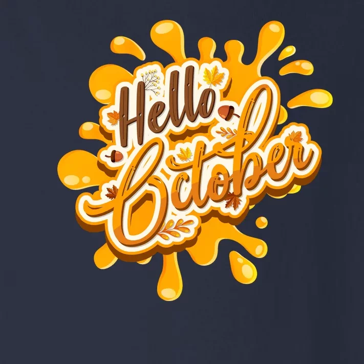 Hello October Fun Fall Toddler Long Sleeve Shirt