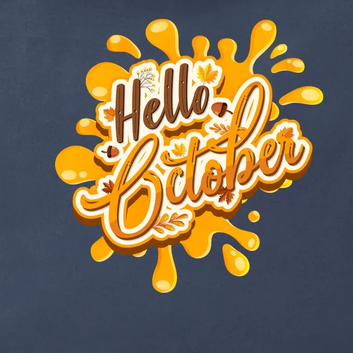 Hello October Fun Fall Zip Tote Bag