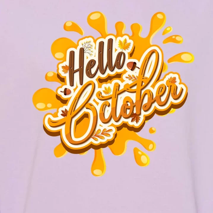 Hello October Fun Fall Garment-Dyed Sweatshirt