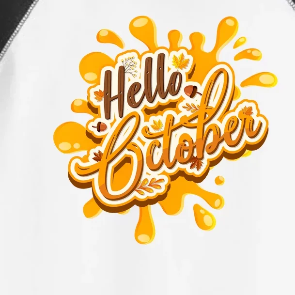 Hello October Fun Fall Toddler Fine Jersey T-Shirt