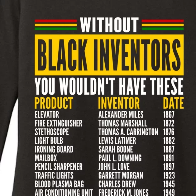 History Of Forgotten Black Inventors Black History Month Cute Gift Womens CVC Long Sleeve Shirt