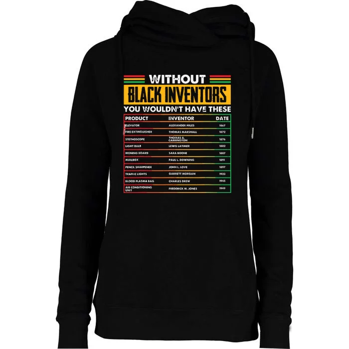 History Of Forgotten Black Inventors Black History Month Womens Funnel Neck Pullover Hood