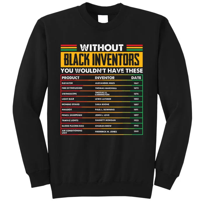 History Of Forgotten Black Inventors Black History Month Tall Sweatshirt