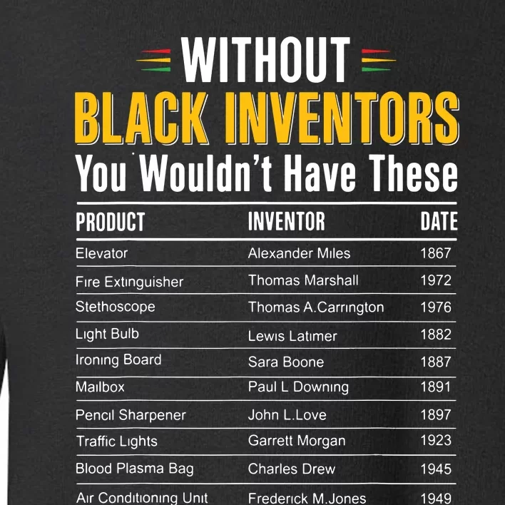 History Of Forgotten Black Inventors Black History Month Toddler Sweatshirt