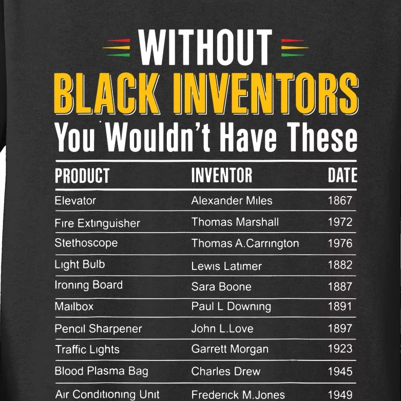 History Of Forgotten Black Inventors Black History Month Kids Long Sleeve Shirt