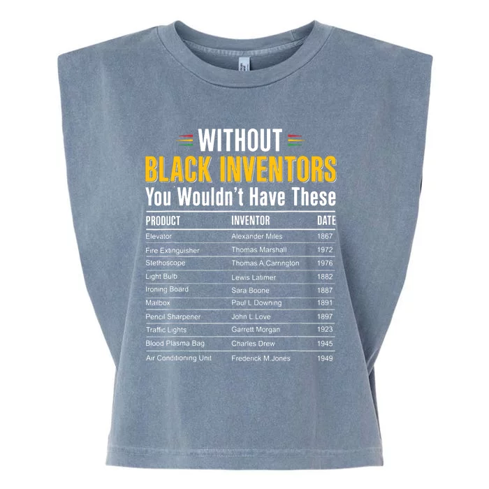 History Of Forgotten Black Inventors Black History Month Garment-Dyed Women's Muscle Tee