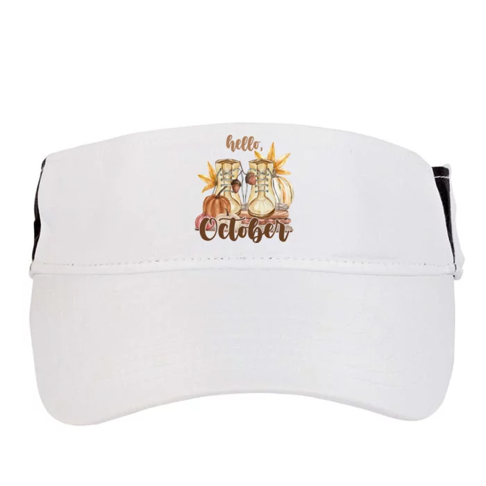 Hello October Fall Lover Adult Drive Performance Visor