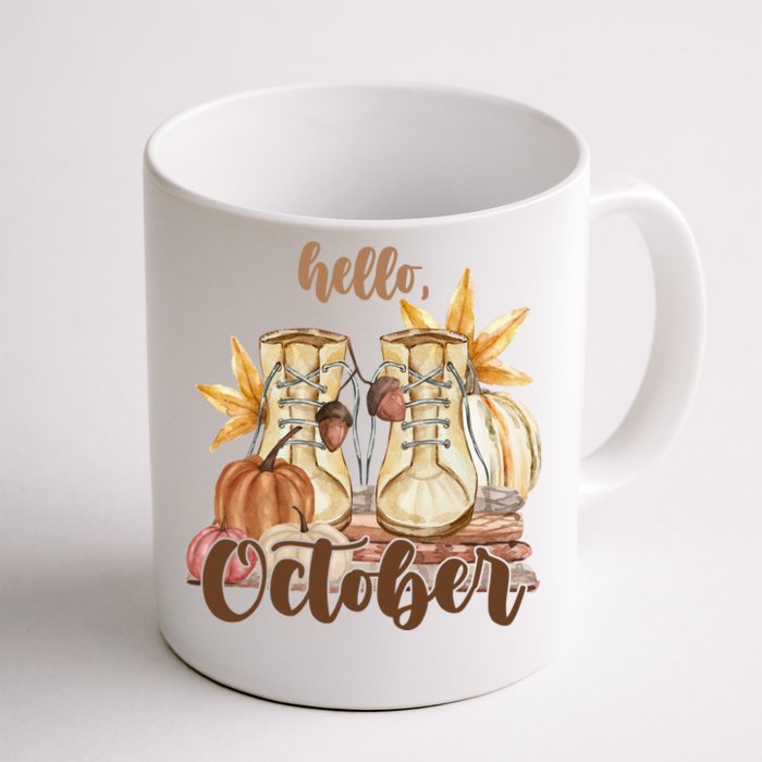 Hello October Fall Lover Front & Back Coffee Mug