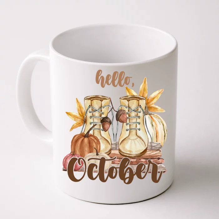 Hello October Fall Lover Front & Back Coffee Mug