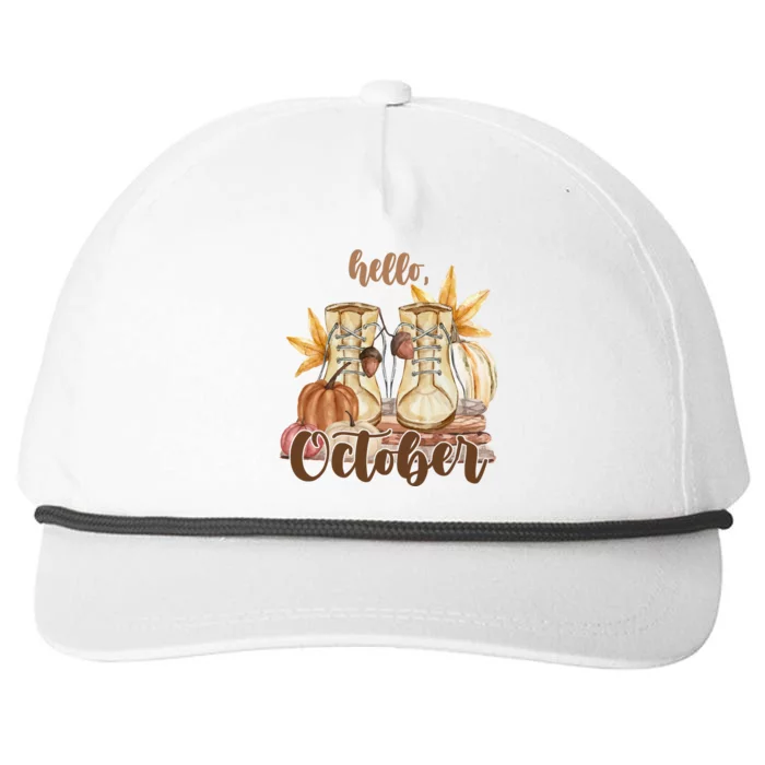 Hello October Fall Lover Snapback Five-Panel Rope Hat