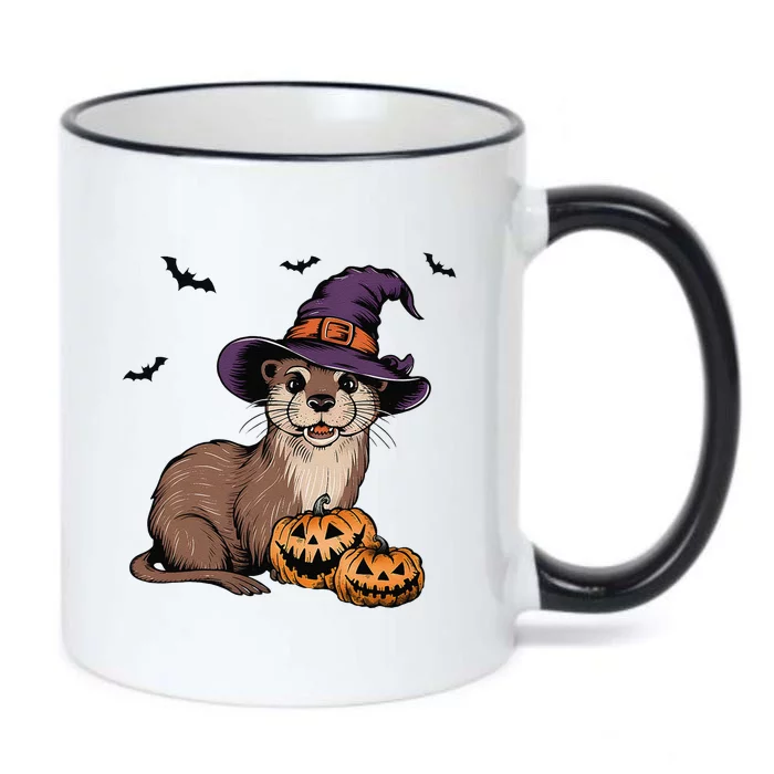 Halloween Otter Funny Witch Otter Black Color Changing Mug