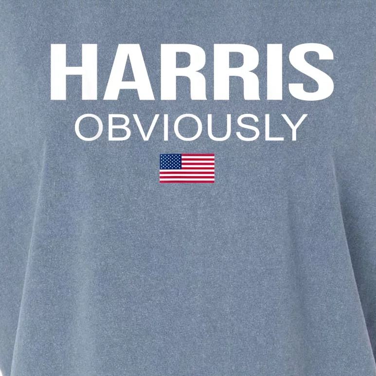 Harris Obviously For President 2024 Karmala American Flag Garment-Dyed Women's Muscle Tee