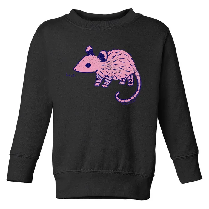 Heck Opossum Funny Animal Gift Toddler Sweatshirt