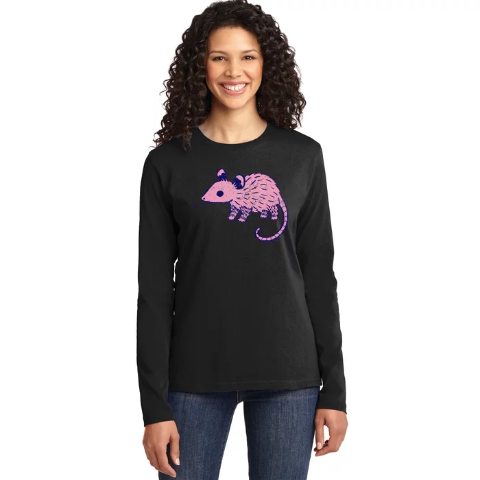 Heck Opossum Funny Animal Gift Ladies Long Sleeve Shirt