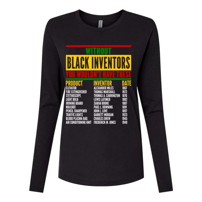 History Of Forgotten Black Inventors Black History Month Meaningful Gift Womens Cotton Relaxed Long Sleeve T-Shirt