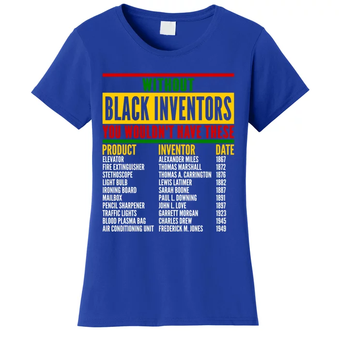 History Of Forgotten Black Inventors Black History Month Meaningful Gift Women's T-Shirt