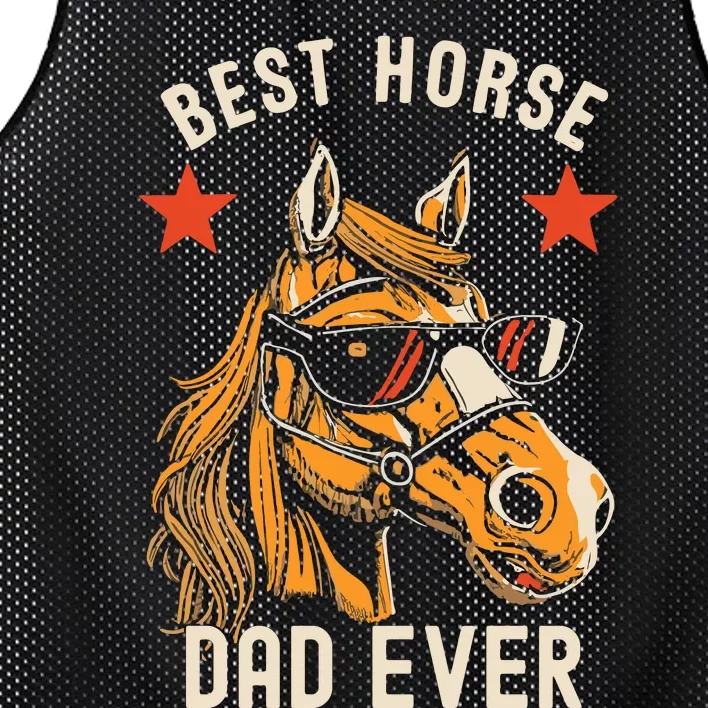 Horse Owner Gift Man Best Horse Dad Ever Mesh Reversible Basketball Jersey Tank