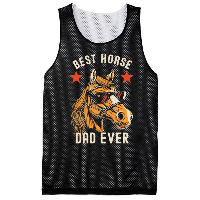 Horse Owner Gift Man Best Horse Dad Ever Mesh Reversible Basketball Jersey Tank