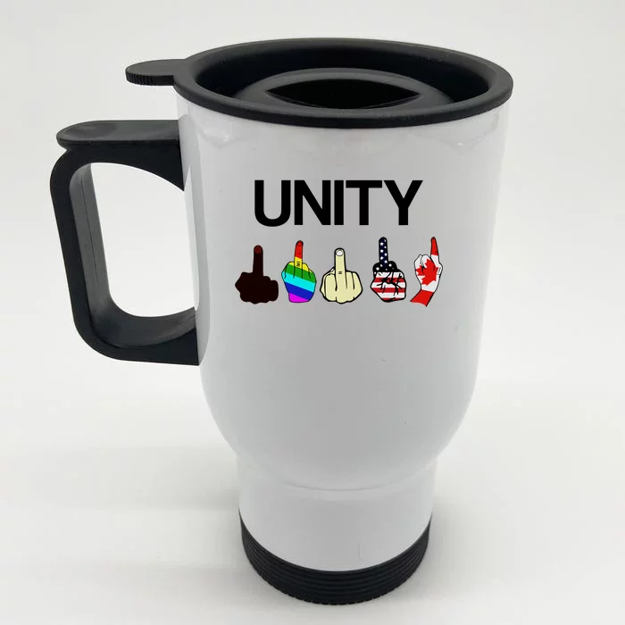 Hang Over Gang Unity Flags Front & Back Stainless Steel Travel Mug