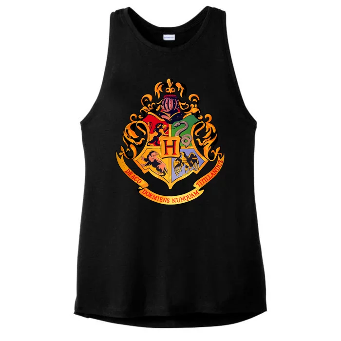 Hogwarts School Emblem Ladies Tri-Blend Wicking Tank