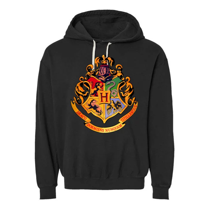 Hogwarts School Emblem Garment-Dyed Fleece Hoodie