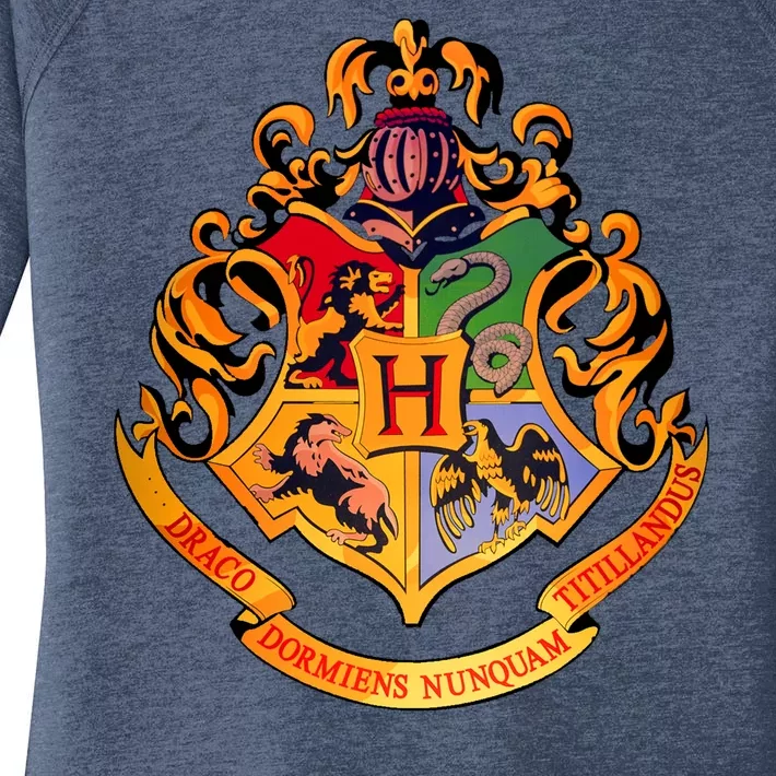 Hogwarts School Emblem Women's Perfect Tri Tunic Long Sleeve Shirt