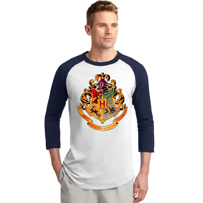 Hogwarts School Emblem Baseball Sleeve Shirt