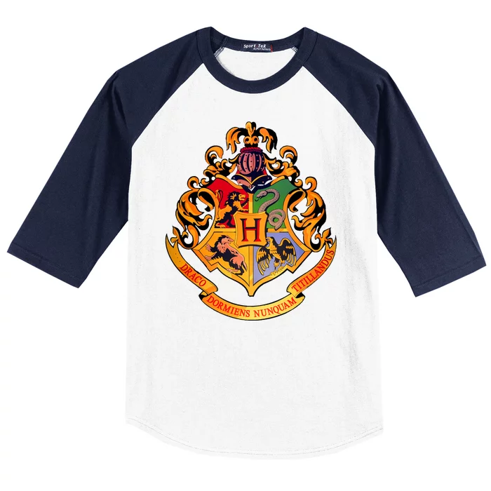 Hogwarts School Emblem Baseball Sleeve Shirt