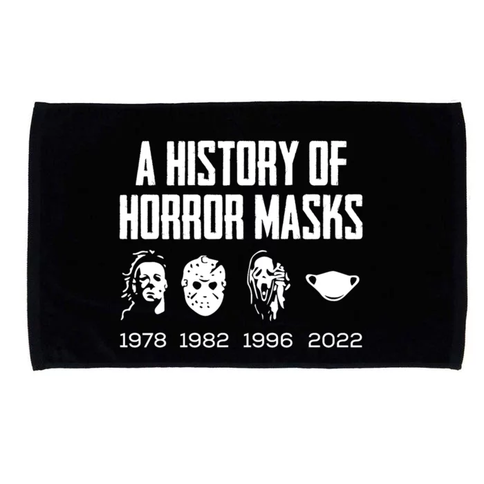 History Of Horror Masks Lazy Halloween Costume Face Mask Microfiber Hand Towel