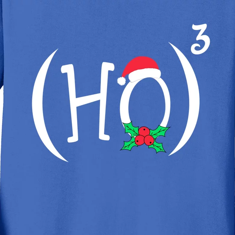 Ho3 Or Ho Cube Funny Christmas Math Teachers Themed Gift Kids Long Sleeve Shirt