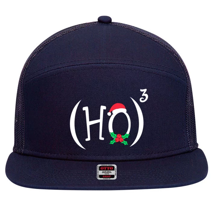 Ho3 Or Ho Cube Funny Christmas Math Teachers Themed Gift 7 Panel Mesh Trucker Snapback Hat