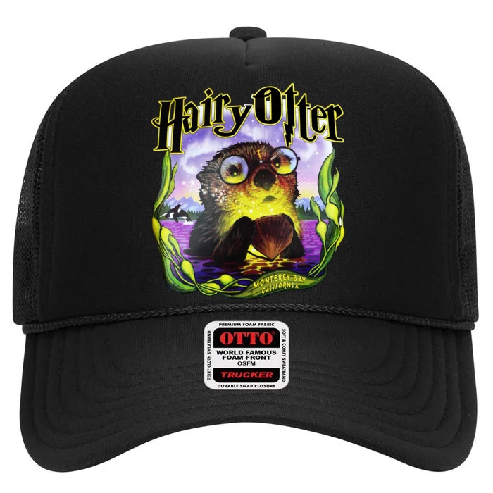 Hairy Otter High Crown Mesh Trucker Hat