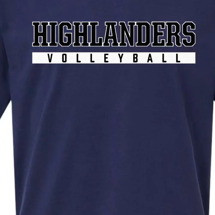 Highlanders Oak Hills High School Volleyball Premium Sueded Cloud Jersey T-Shirt