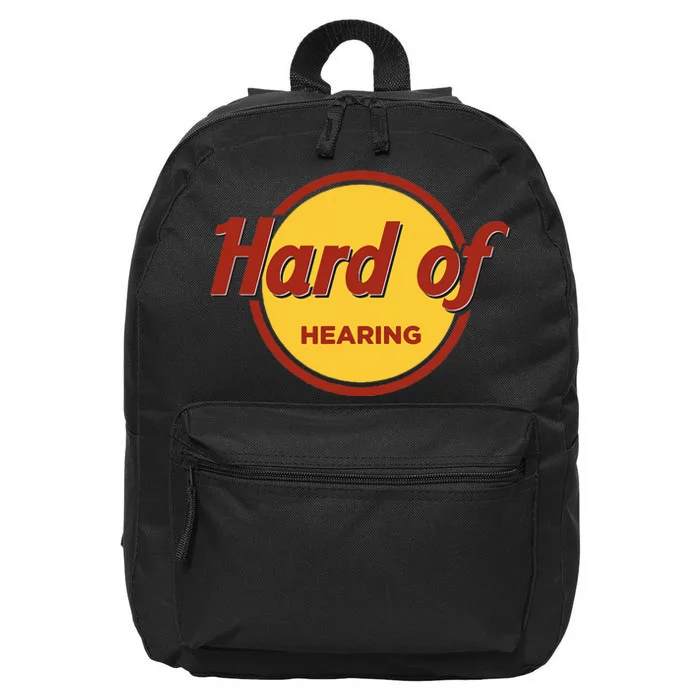 Hard Of Hearing 16 in Basic Backpack