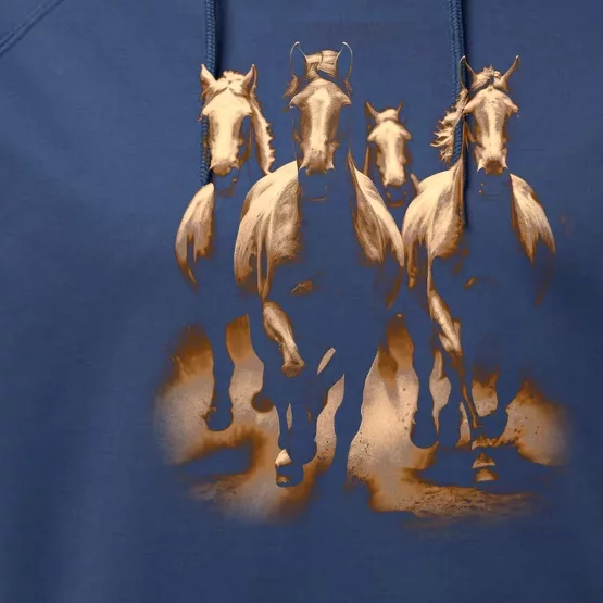 Herd Of Horses Performance Fleece Hoodie