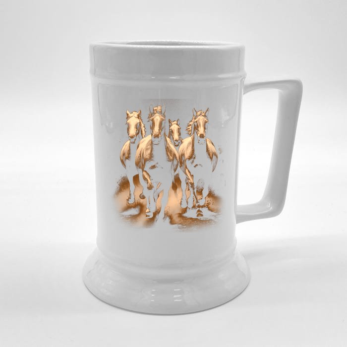 Herd Of Horses Front & Back Beer Stein