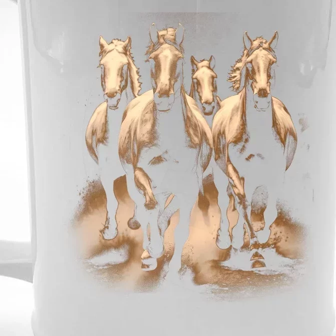 Herd Of Horses Front & Back Beer Stein