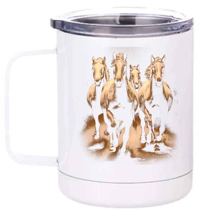 Herd Of Horses Front & Back 12oz Stainless Steel Tumbler Cup