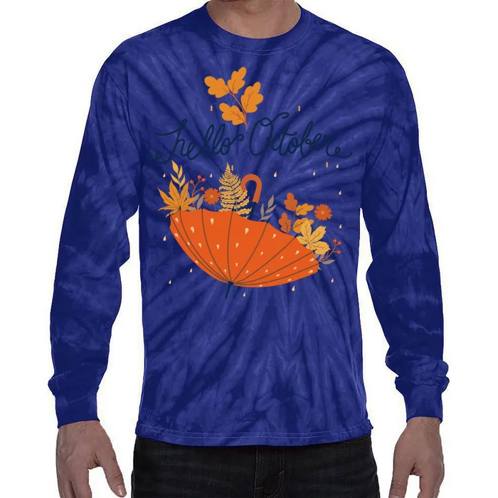 Hello October Tie-Dye Long Sleeve Shirt